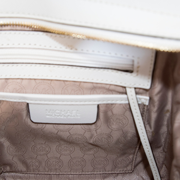 New Michael Kors 'Selma' canvas satchel - blue - Picture 3 of 4